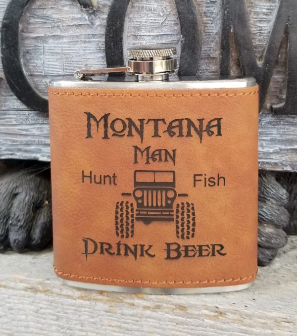 Montana Man Hip Flask